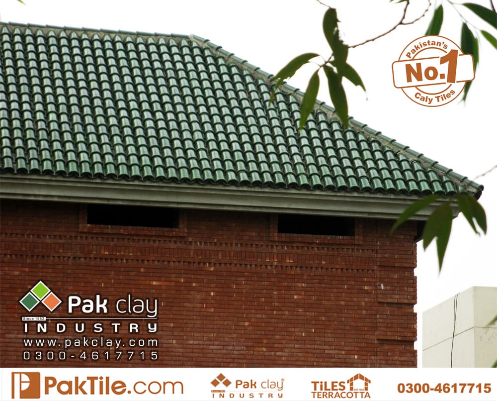 yellow clay roof tiles